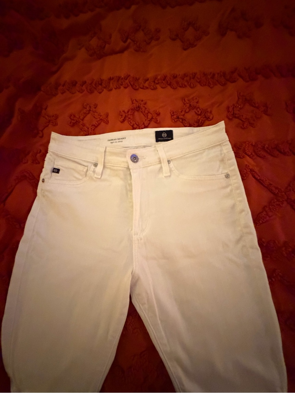 AG Adriano Goldschmied "Farrah Skinny" high-rise women's denim jeans 27R